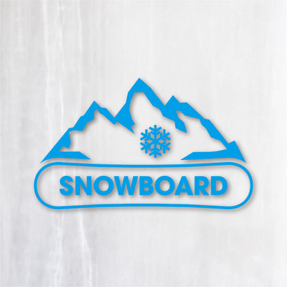 マウンテン スノーボード《Mountain Snowboard》カッティングステッカー シアンブルー