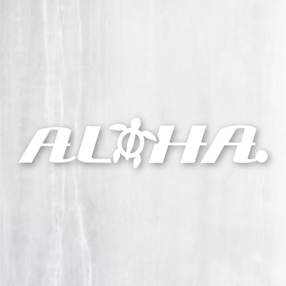 アロハ《ALOHA》カッティングステッカー ホワイト