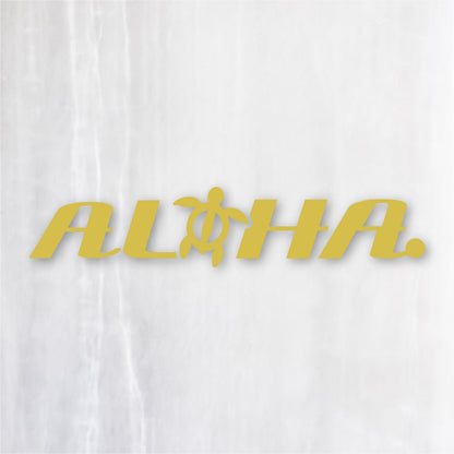 アロハ《ALOHA》カッティングステッカー キャメル