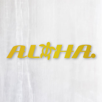 アロハ《ALOHA》カッティングステッカー ゴールド