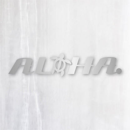 アロハ《ALOHA》カッティングステッカー シルバー