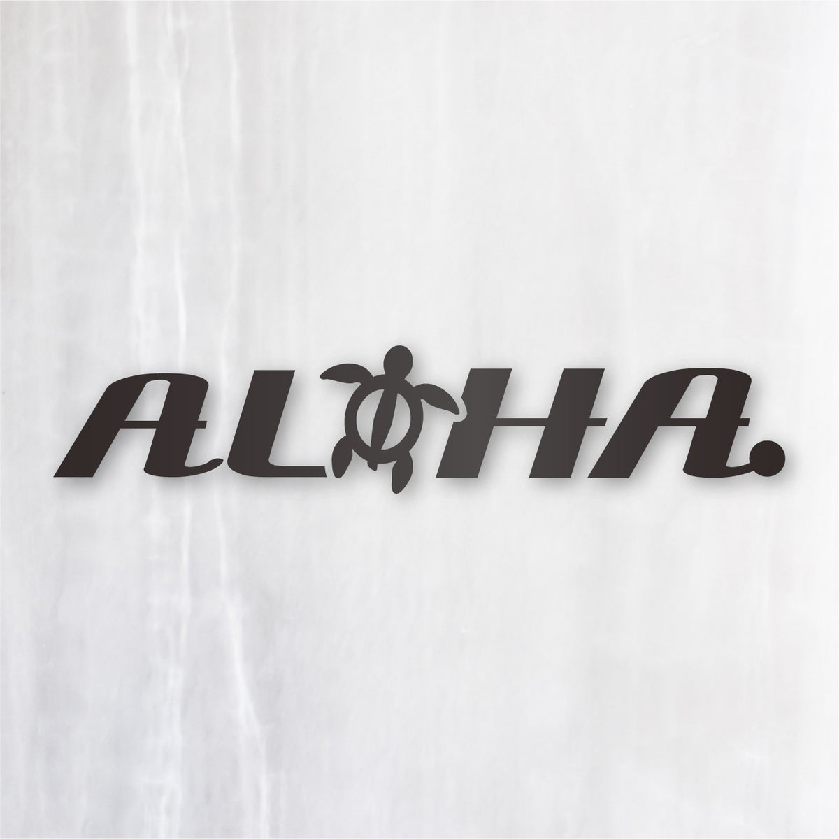 アロハ《ALOHA》カッティングステッカー ガンメタリック