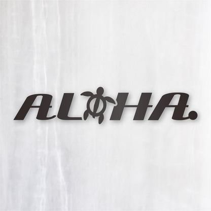 アロハ《ALOHA》カッティングステッカー ガンメタリック
