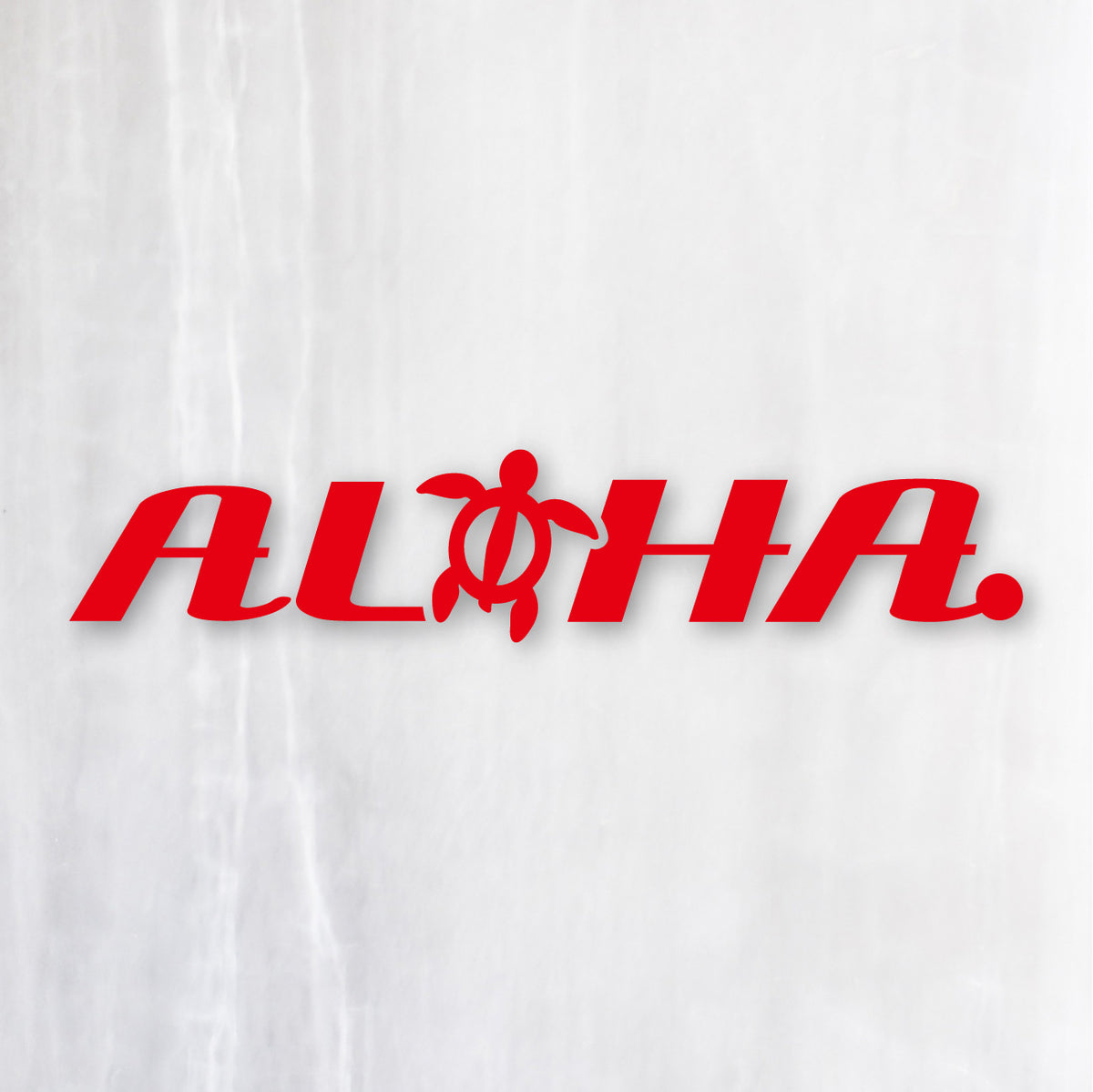 アロハ《ALOHA》カッティングステッカー レッド