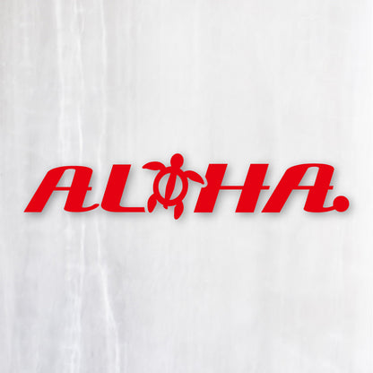 アロハ《ALOHA》カッティングステッカー レッド