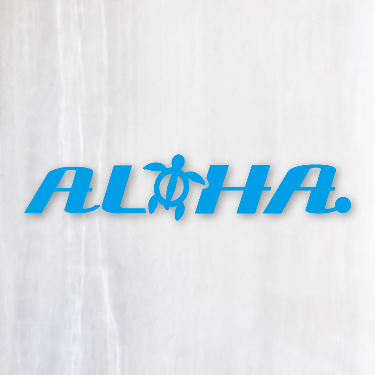アロハ《ALOHA》カッティングステッカー シアンブルー