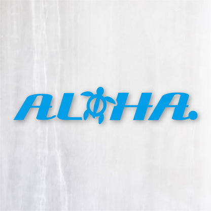 アロハ《ALOHA》カッティングステッカー シアンブルー