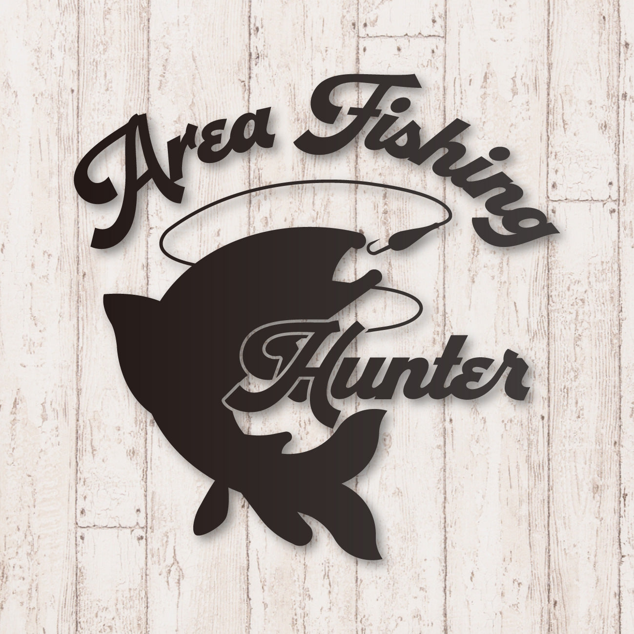 エリアフィッシングハンター カッティングステッカー《Area Fishing Hunter》（超防水・防滴 UVカット 屋外使用可 /C05 –  STCKRS