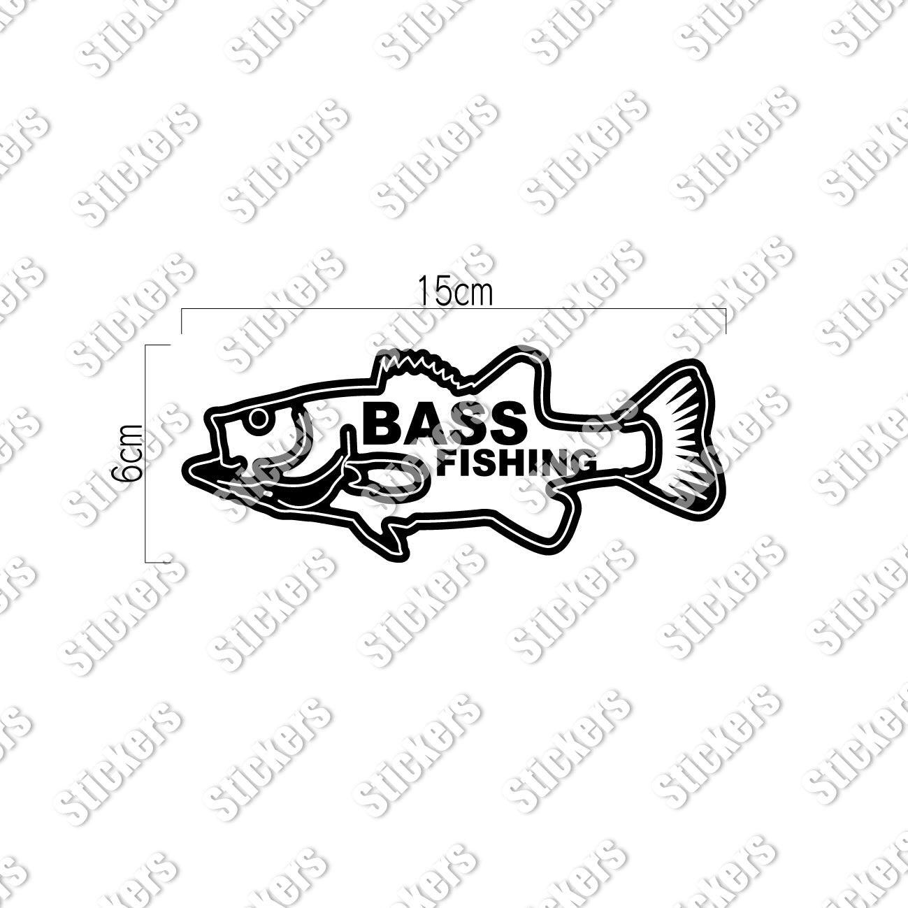 BASS バスフィッシング　パッチ ステッカー　old tackle Bass Whispererバスフィッシングステッカー】車やタックル
