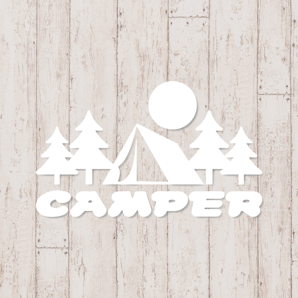 キャンパー《CAMPER》カッティングステッカー ホワイト