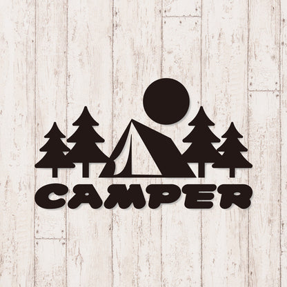 キャンパー《CAMPER》カッティングステッカー ブラック