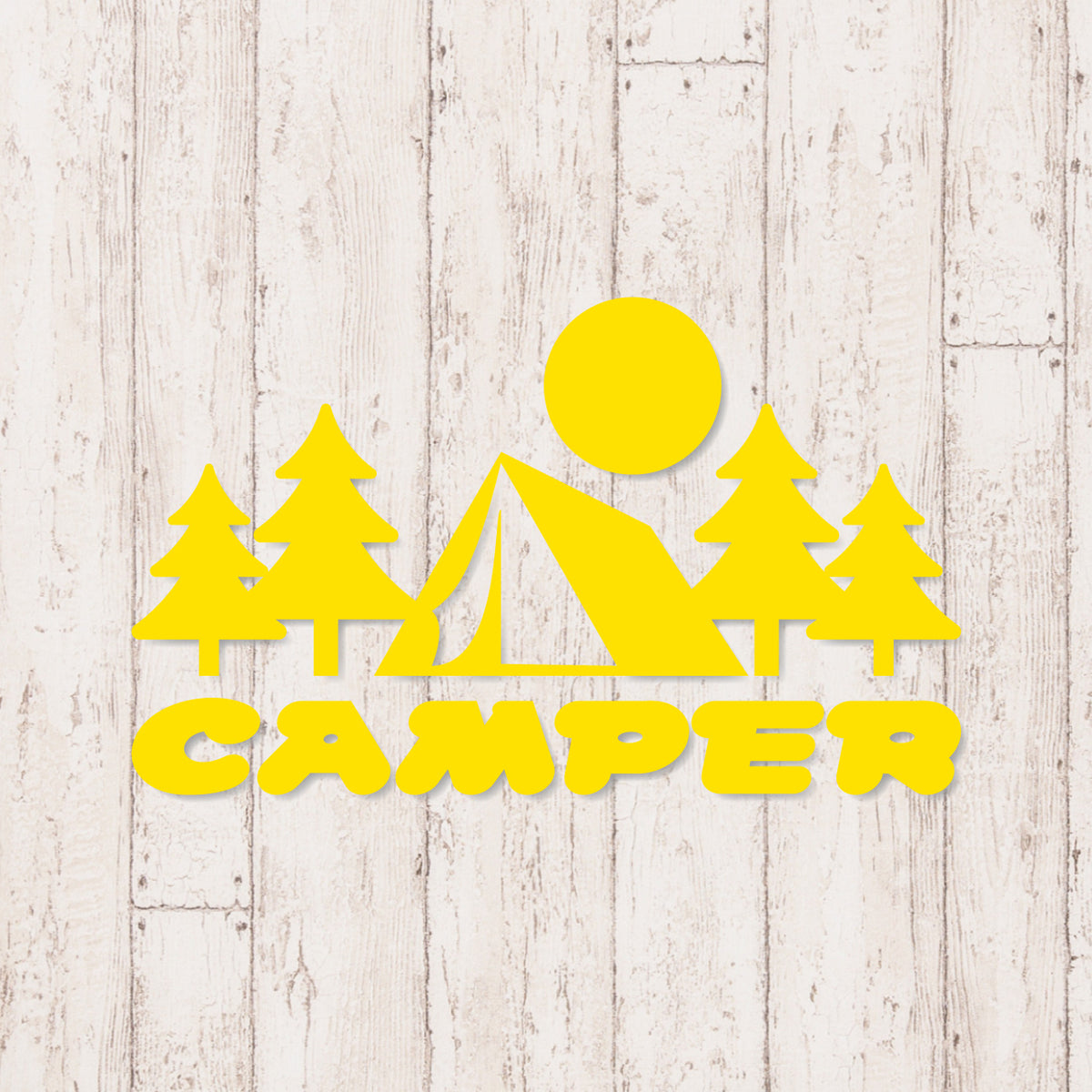 キャンパー《CAMPER》カッティングステッカー イエロー