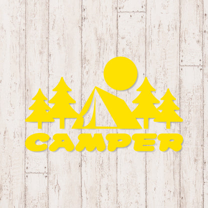 キャンパー《CAMPER》カッティングステッカー イエロー