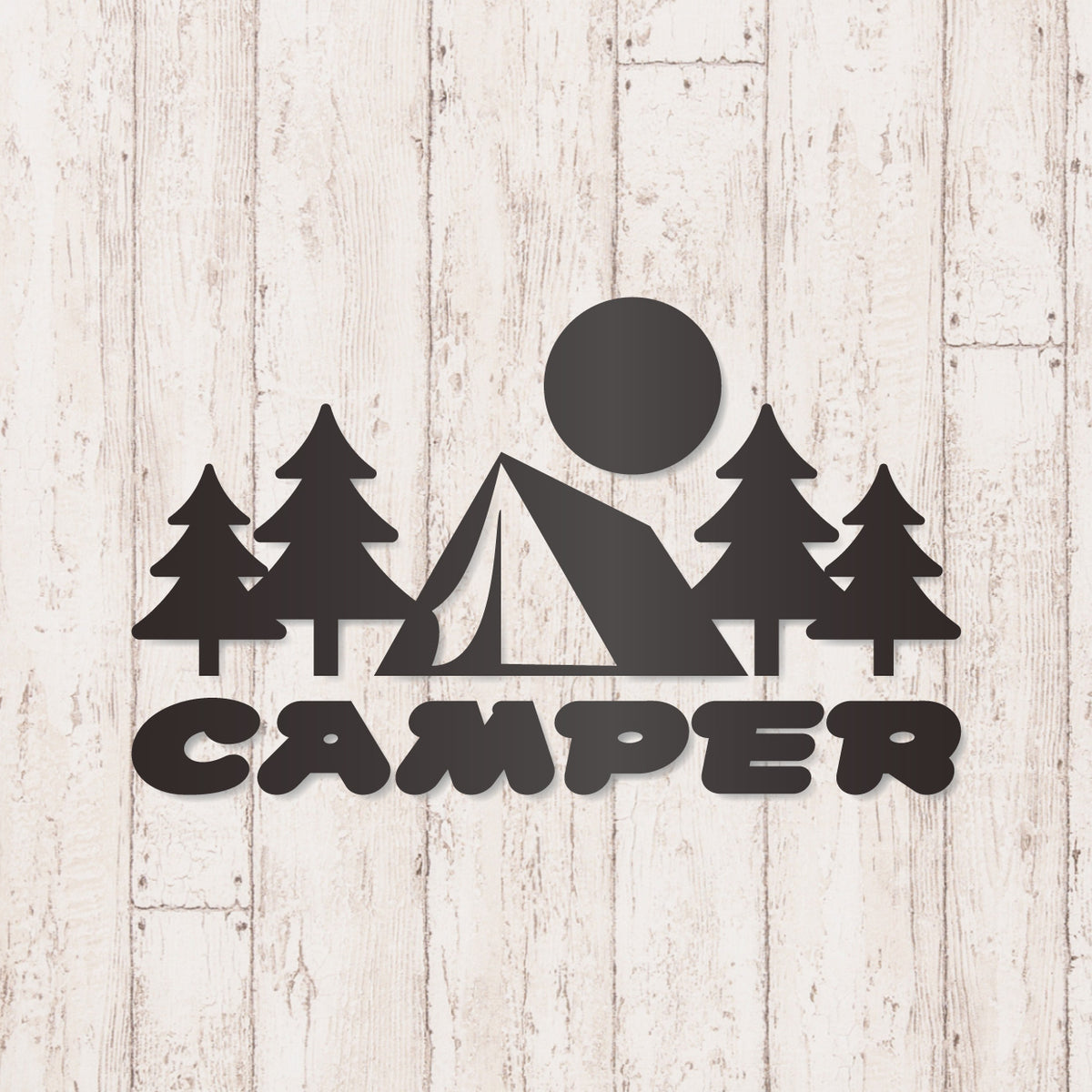 キャンパー《CAMPER》カッティングステッカー ガンメタリック