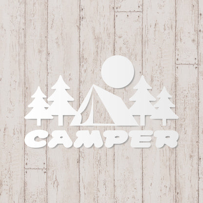 キャンパー《CAMPER》カッティングステッカー つや消しホワイト