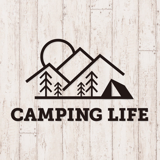 キャンピングライフ《CAMPING LIFE》カッティングステッカー