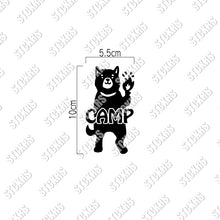 画像をギャラリービューアに読み込む, いぬCAMP カッティングステッカー（超防水・防滴 UVカット 屋外使用可 /C121）
