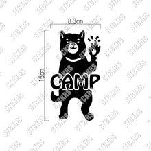 画像をギャラリービューアに読み込む, いぬCAMP カッティングステッカー（超防水・防滴 UVカット 屋外使用可 /C121）
