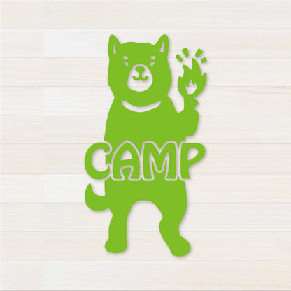 いぬCAMP カッティングステッカー マスカット