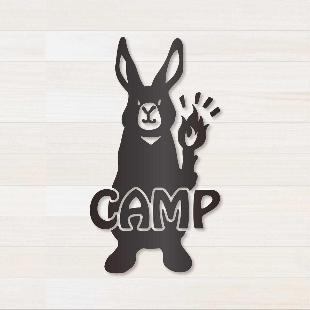 うさぎCAMP カッティングステッカー ガンメタリック