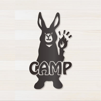 うさぎCAMP カッティングステッカー ガンメタリック