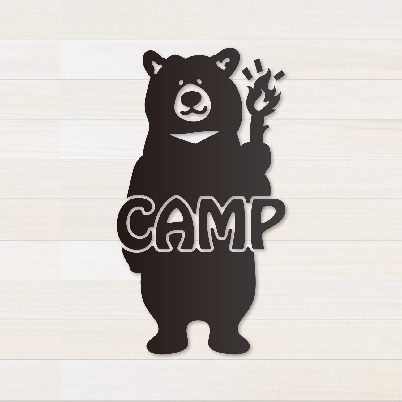 くまCAMP カッティングステッカー（超防水・防滴 UVカット 屋外