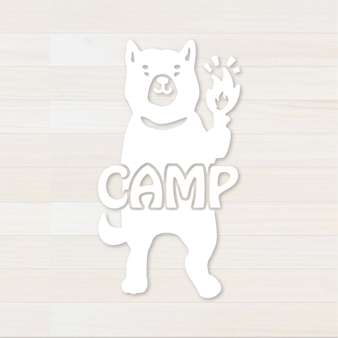 いぬCAMP カッティングステッカー（超防水・防滴 UVカット 屋外使用可 /C121）