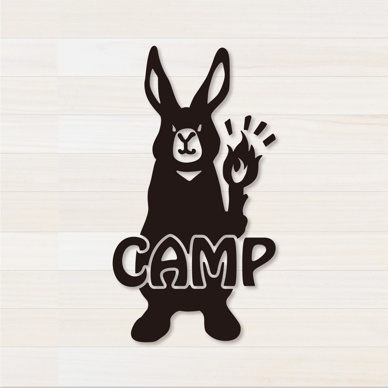 うさぎCAMP｜カッティングステッカー 超防水・防滴 UVカット 屋外使用