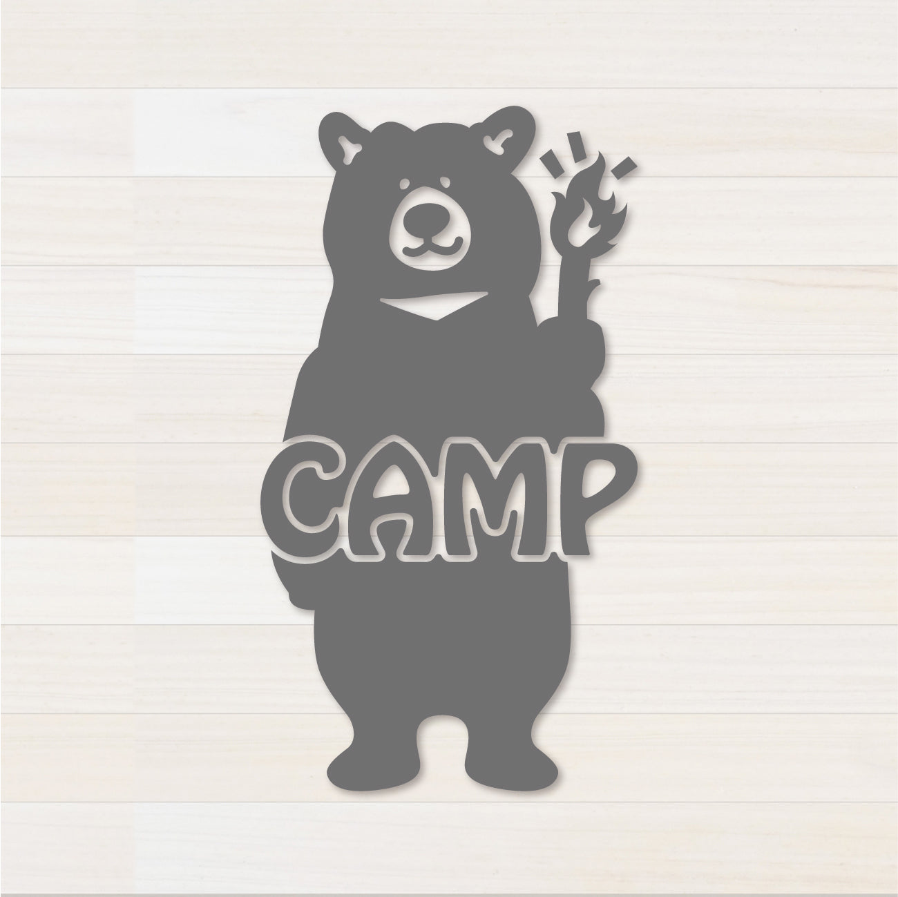 くまCAMP カッティングステッカー（超防水・防滴 UVカット 屋外