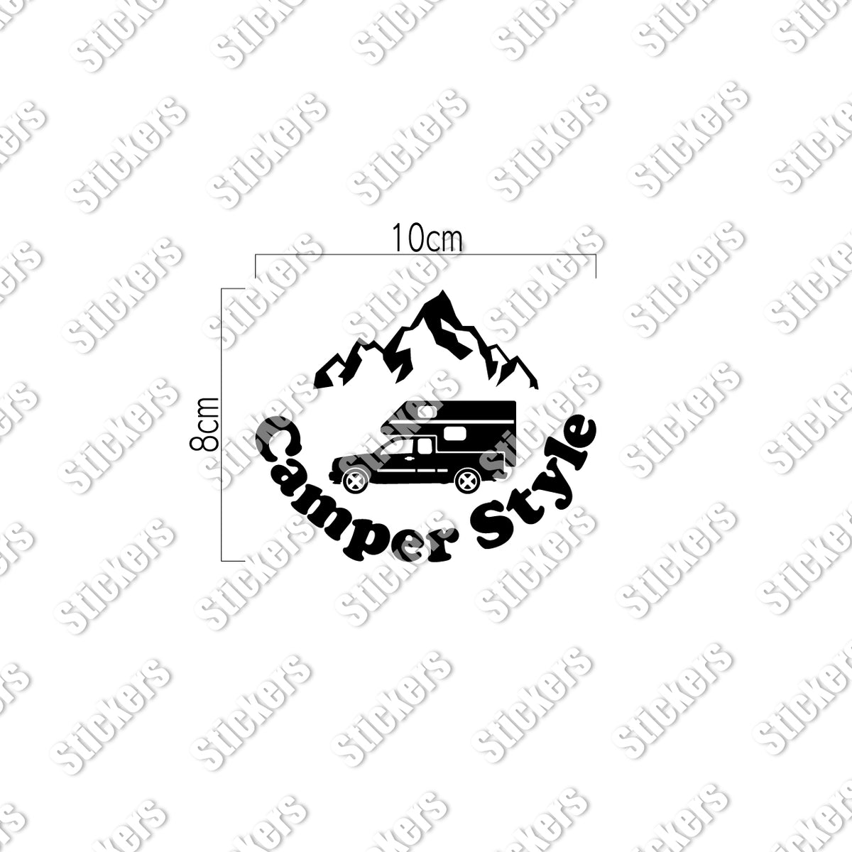 キャンパースタイル ピックアップトラック《Camper Style Pickup Truck》カッティングステッカー