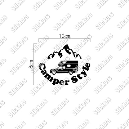 キャンパースタイル ピックアップトラック《Camper Style Pickup Truck》カッティングステッカー