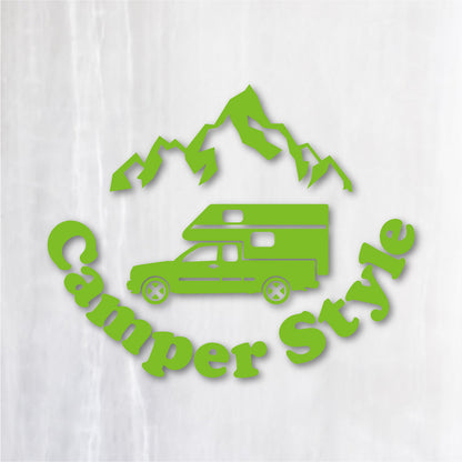 キャンパースタイル ピックアップトラック《Camper Style Pickup Truck》カッティングステッカー マスカット