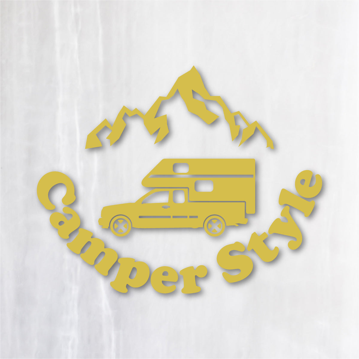 キャンパースタイル ピックアップトラック《Camper Style Pickup Truck》カッティングステッカー キャメル