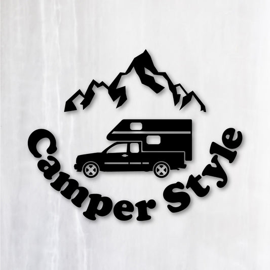 キャンパースタイル ピックアップトラック《Camper Style Pickup Truck》カッティングステッカー