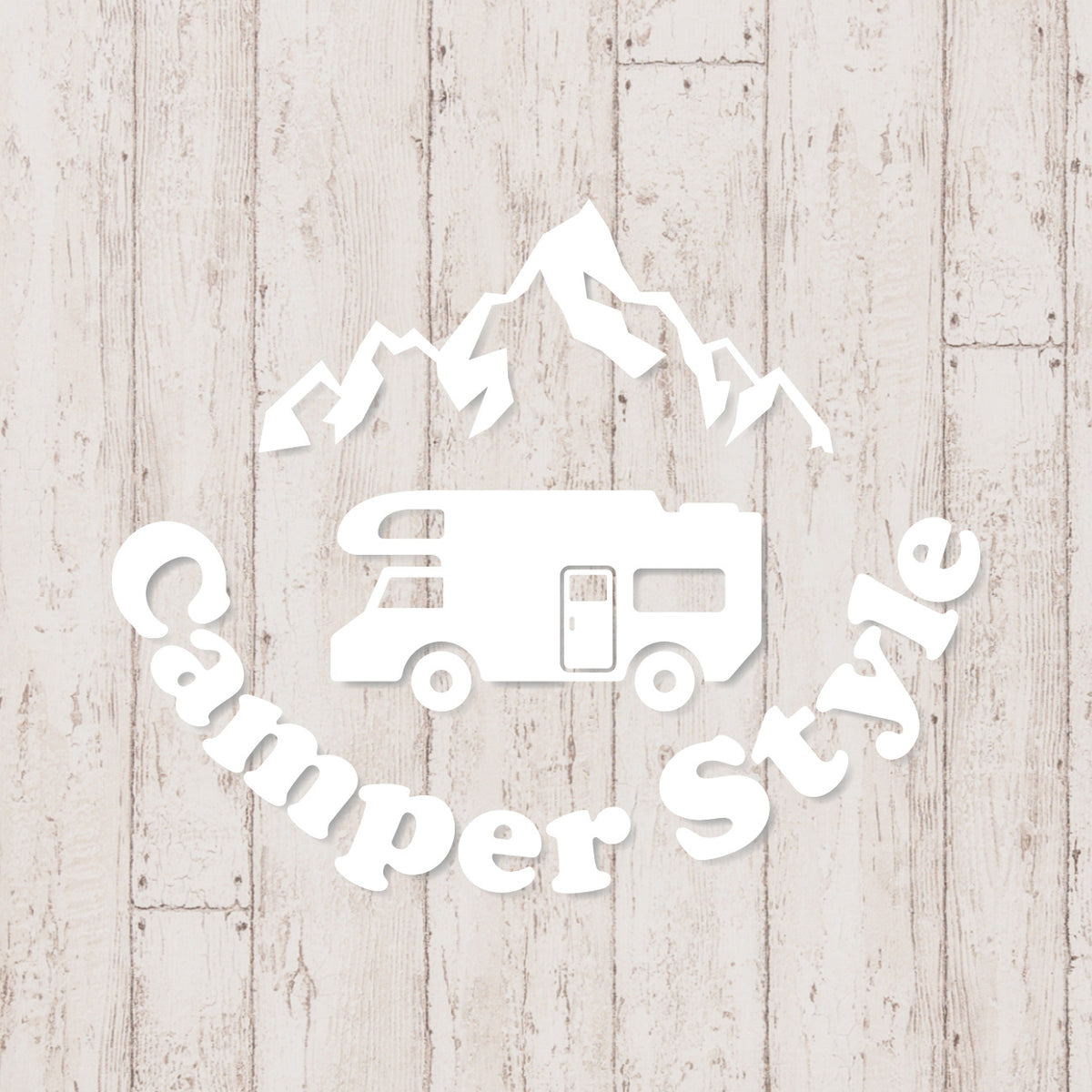 キャンパースタイル バンライフ《Camper Style Vanlife》カッティングステッカー ホワイト