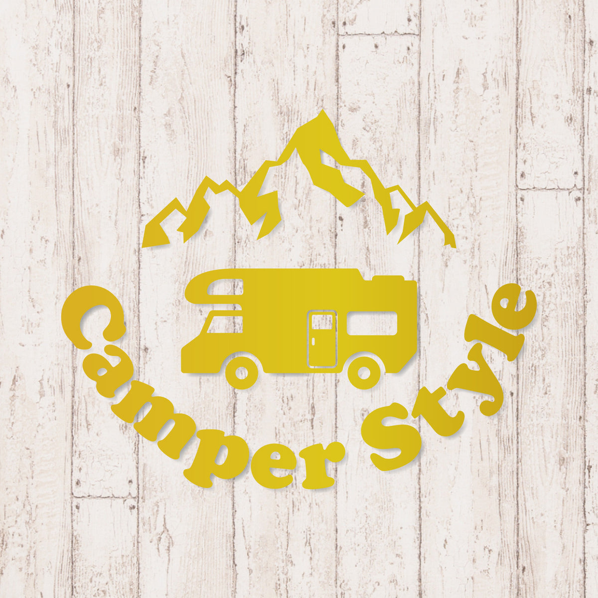 キャンパースタイル バンライフ《Camper Style Vanlife》カッティングステッカー ゴールド