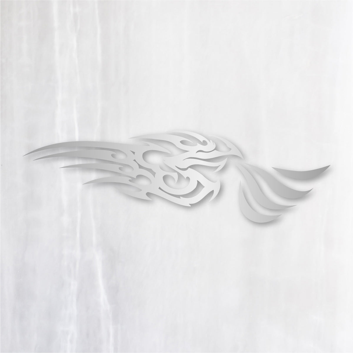 トライバルドラゴン《Tribal Dragon》カッティングステッカー シルバー