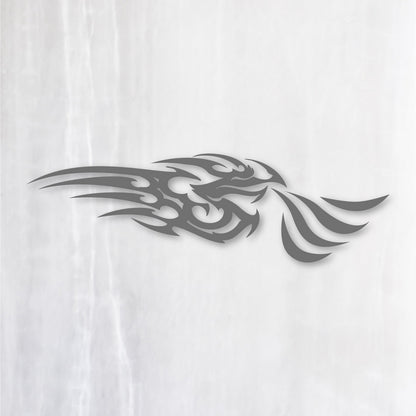 トライバルドラゴン《Tribal Dragon》カッティングステッカー グレー