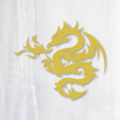 トライバル ドラゴン《Tribal Dragon》カッティングステッカー キャメル
