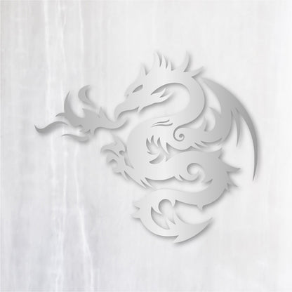 トライバル ドラゴン《Tribal Dragon》カッティングステッカー シルバー