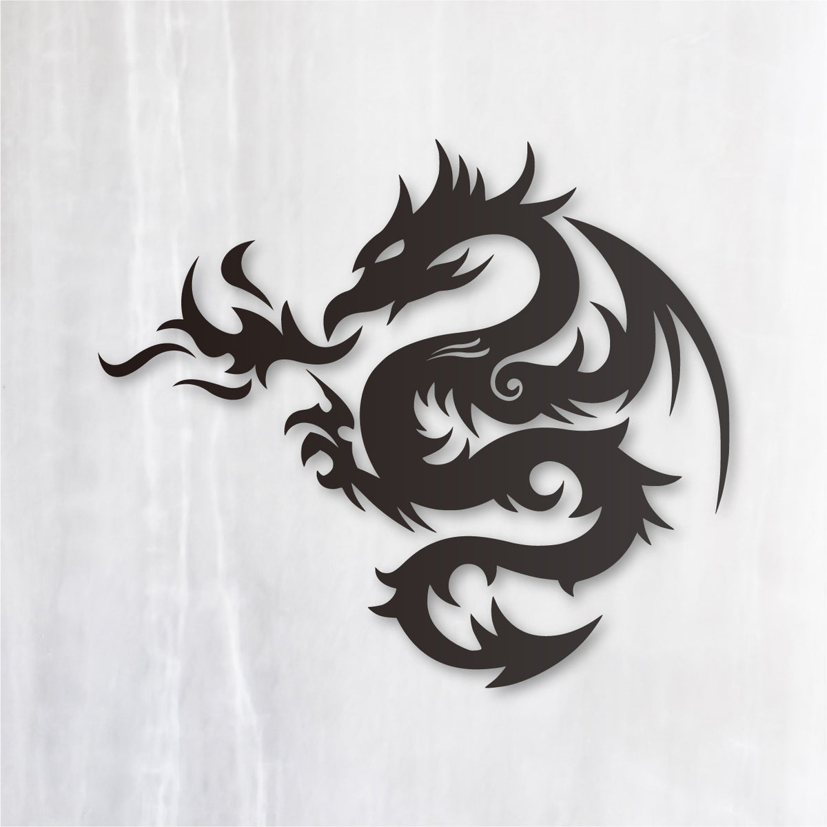 トライバル ドラゴン《Tribal Dragon》カッティングステッカー つや消しブラック