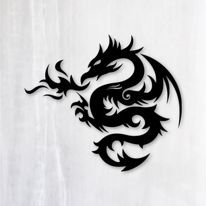 トライバル ドラゴン《Tribal Dragon》カッティングステッカー ブラック