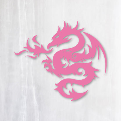 トライバル ドラゴン《Tribal Dragon》カッティングステッカー ピンク