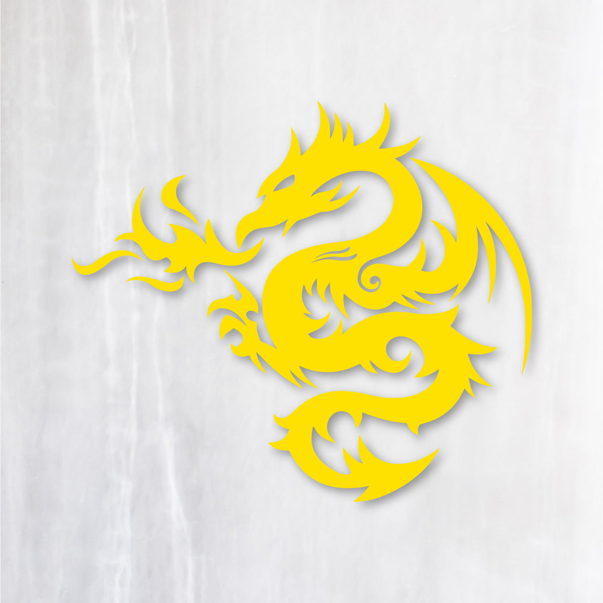トライバル ドラゴン《Tribal Dragon》カッティングステッカー イエロー