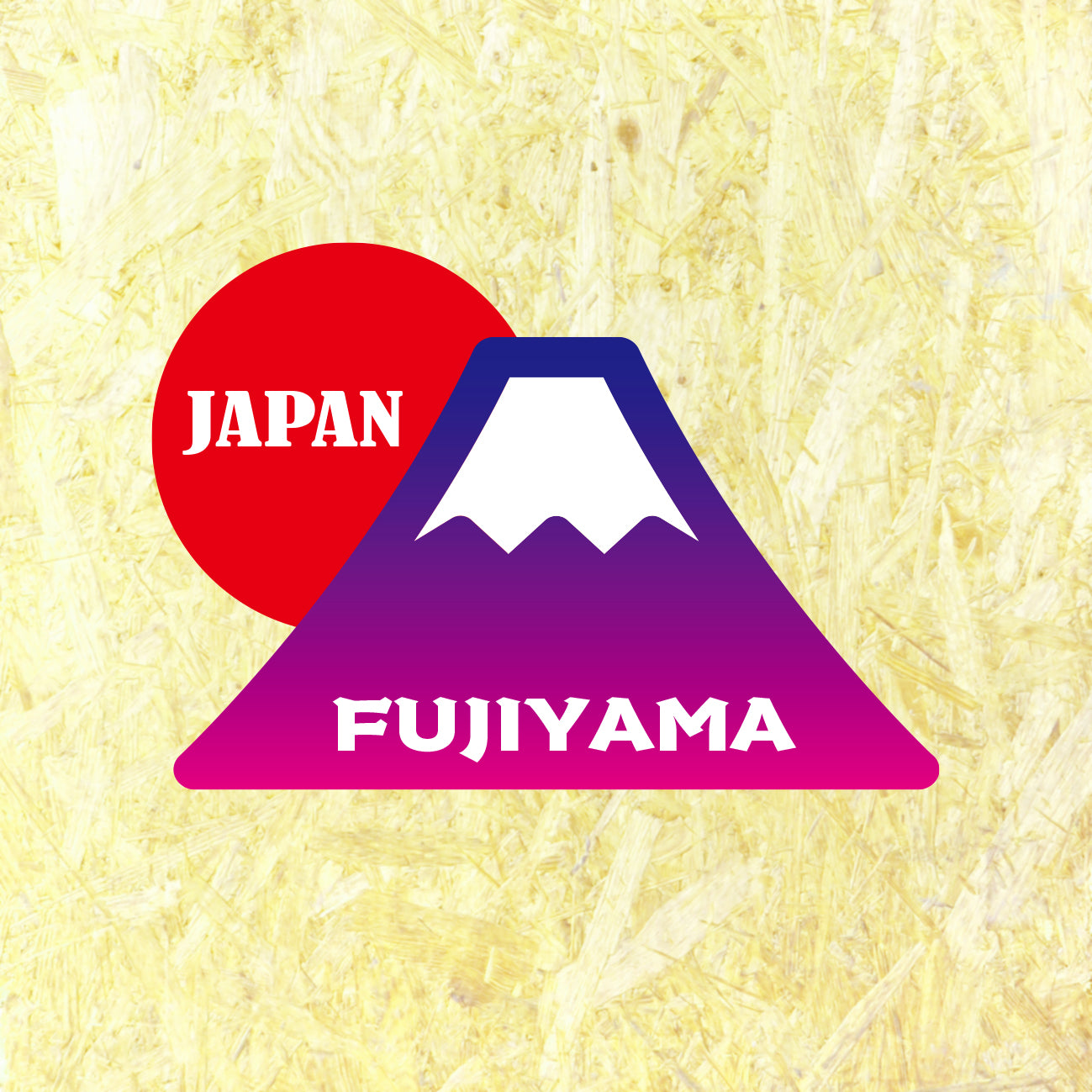 富士山 シールステッカー《FUJIYAMA》（超防水・防滴 UVカット 屋外使用可 /S188）