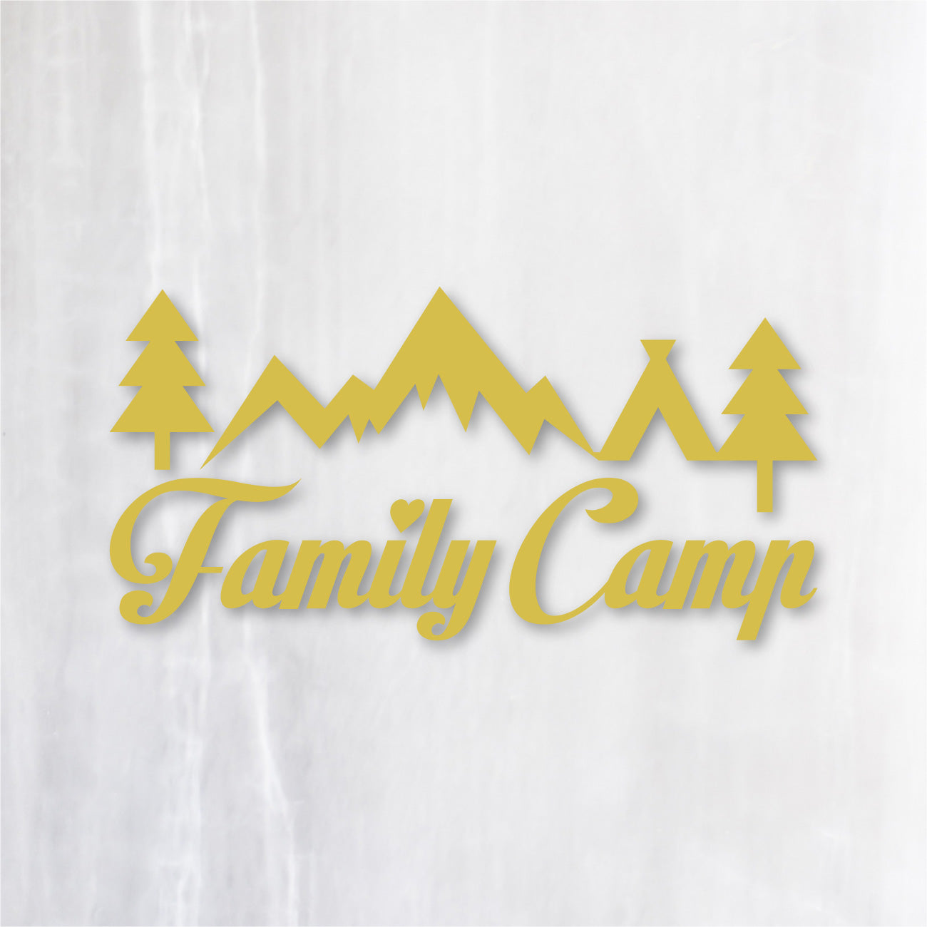 ファミリーキャンプ カッティングステッカー《Family Camp》（超防水 