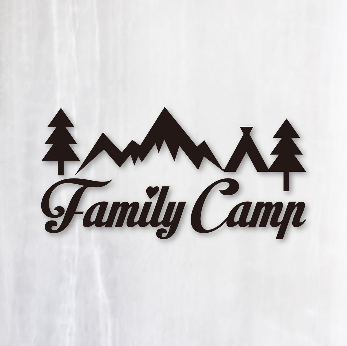 ファミリーキャンプ《Family Camp》カッティングステッカー ブラック