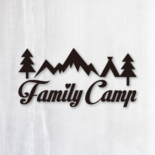 ファミリーキャンプ《Family Camp》カッティングステッカー