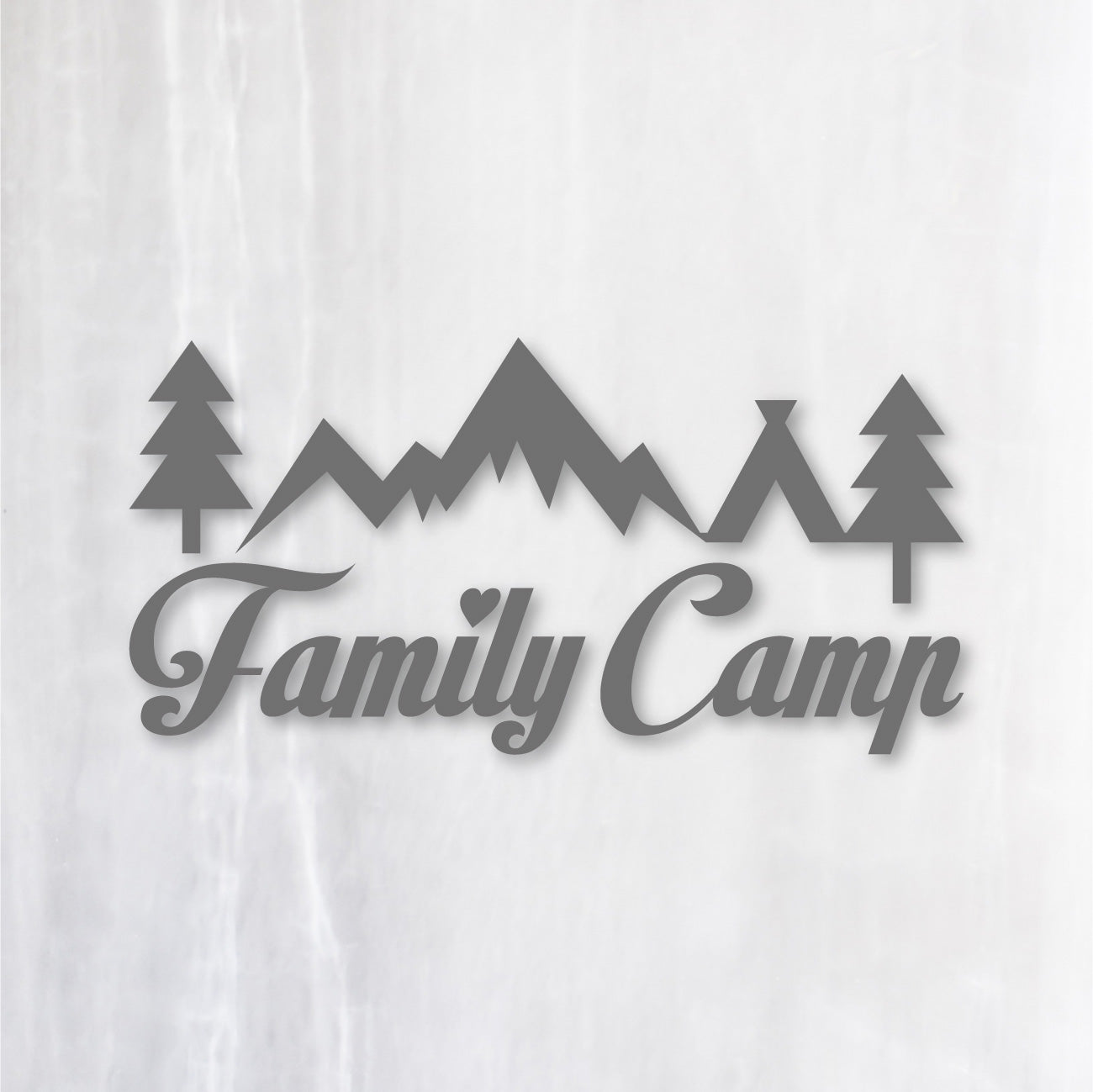 ファミリーキャンプ カッティングステッカー《Family Camp》（超防水 