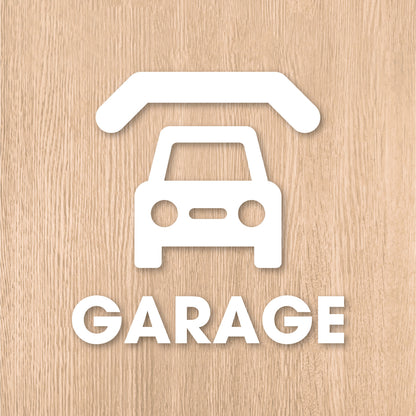 ガレージ ピクト《GARAGE》カッティングステッカー ホワイト